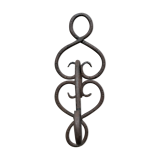 Wrought iron patère