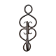 Wrought iron patère