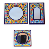 Set of 3 Artecer mirrors in cloisonned enamels