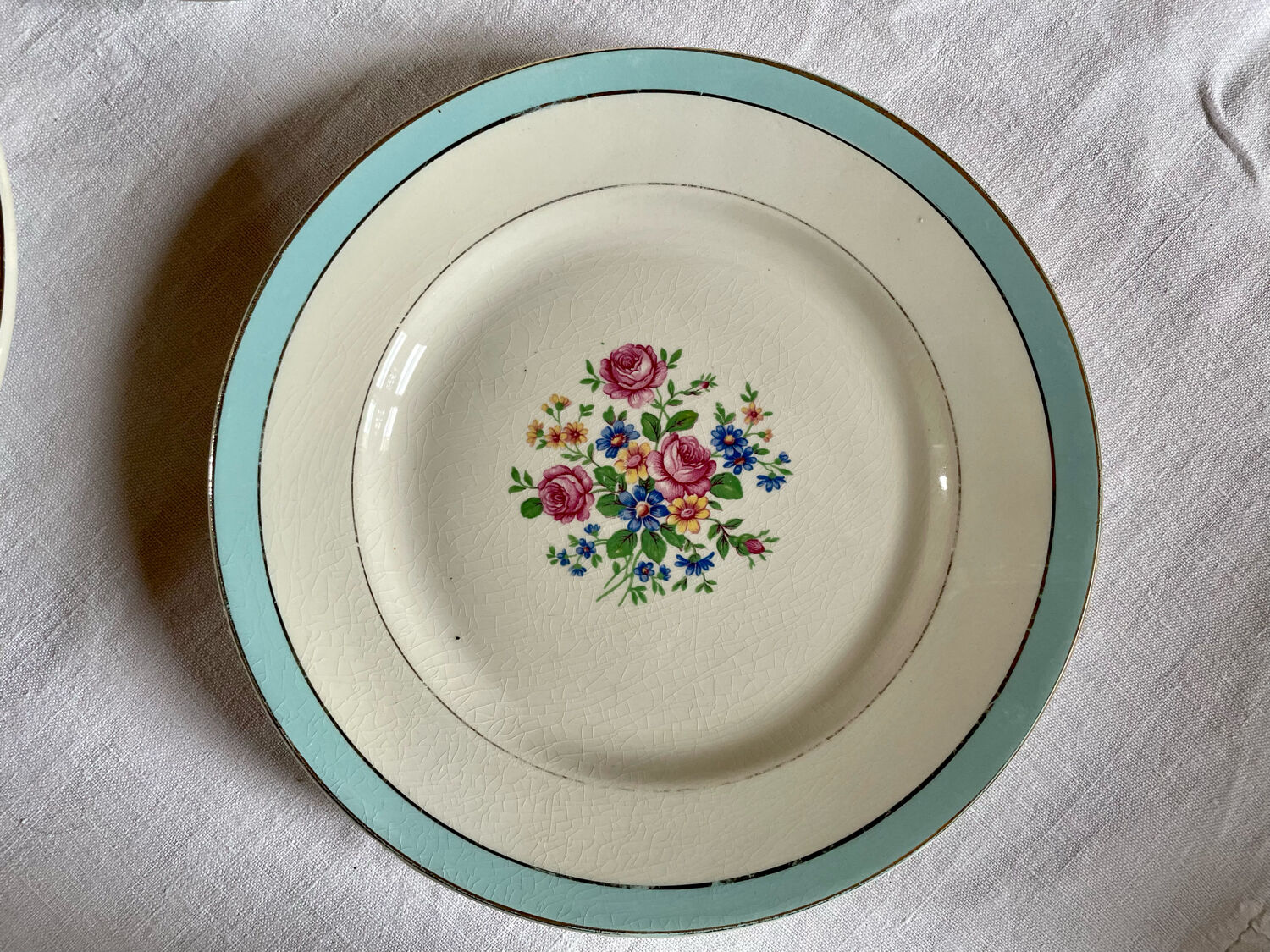Vintage floral plates