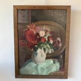 Michel Dubost (1879-1952) - Bouquet de fleurs - Huile sur panneau.
