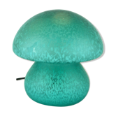 Lampe en verre en forme de champignon vert 1970