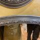 Pair of silver oval mirrors 79x46cm