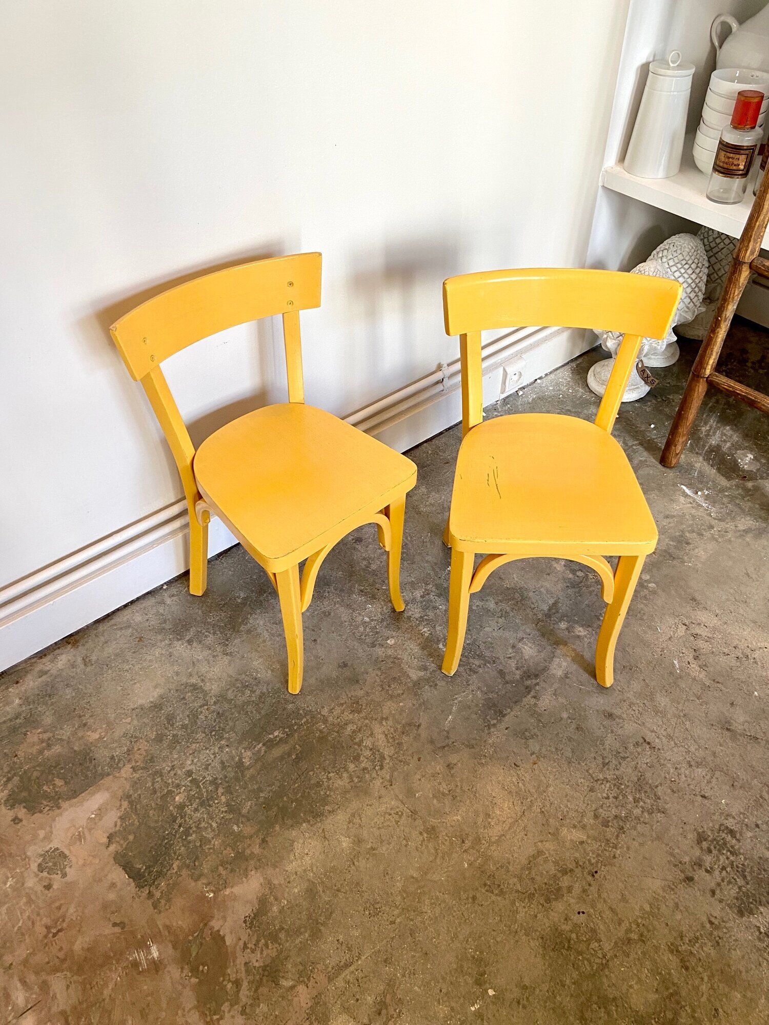 Chaise enfant Baumann en bois jaune