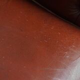 English Cowhide Leather Chesterfield Armchair