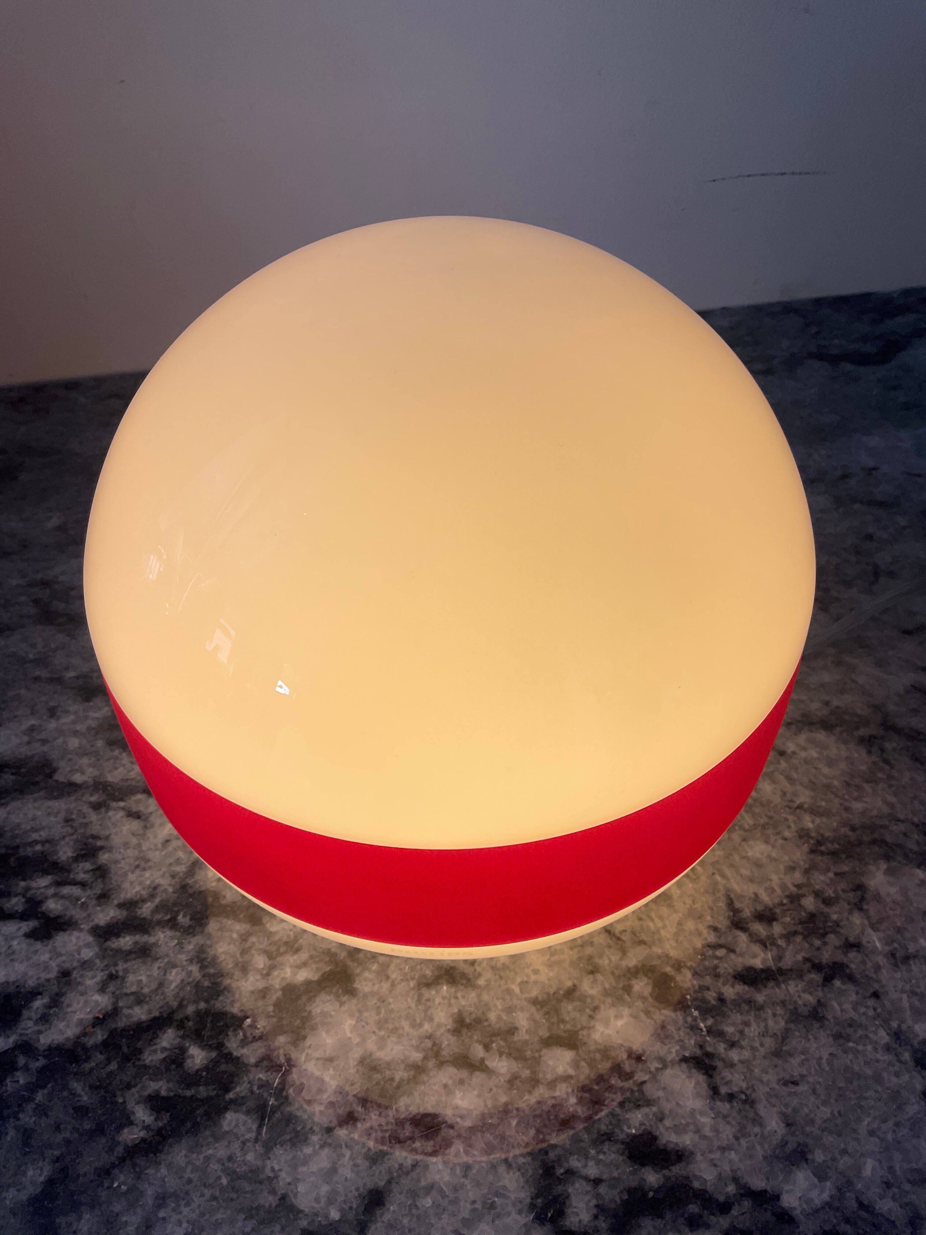 Lampe design Philips en métal et opaline