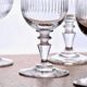Antique 19th century mouth-blown glasses with gadroon carving