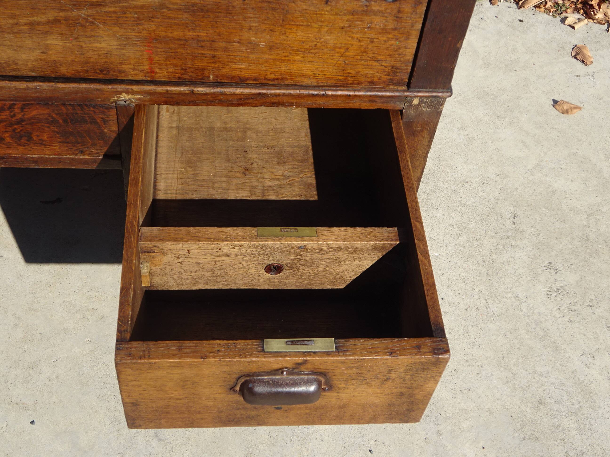Office furniture, old glove maker's table.