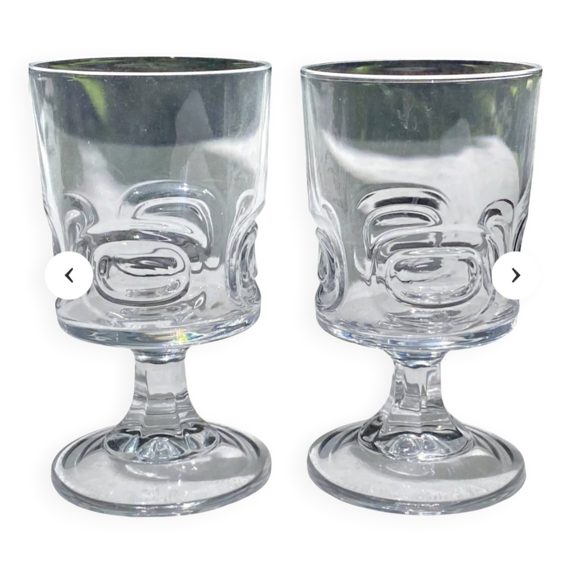 6 petits verres en cristal trempé d'environ 10 cl