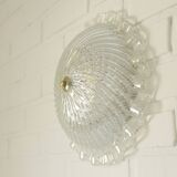 Vintage Murano Glass Sconce: Pearl Glass Wall Lamp / Handmade Flush Mount