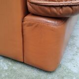 Fauteuil en cuir marron