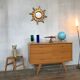 Commode 6 tiroirs vintage pieds compas 1950