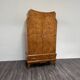 Cubist Art Deco wardrobe in burl 1940s modernist design