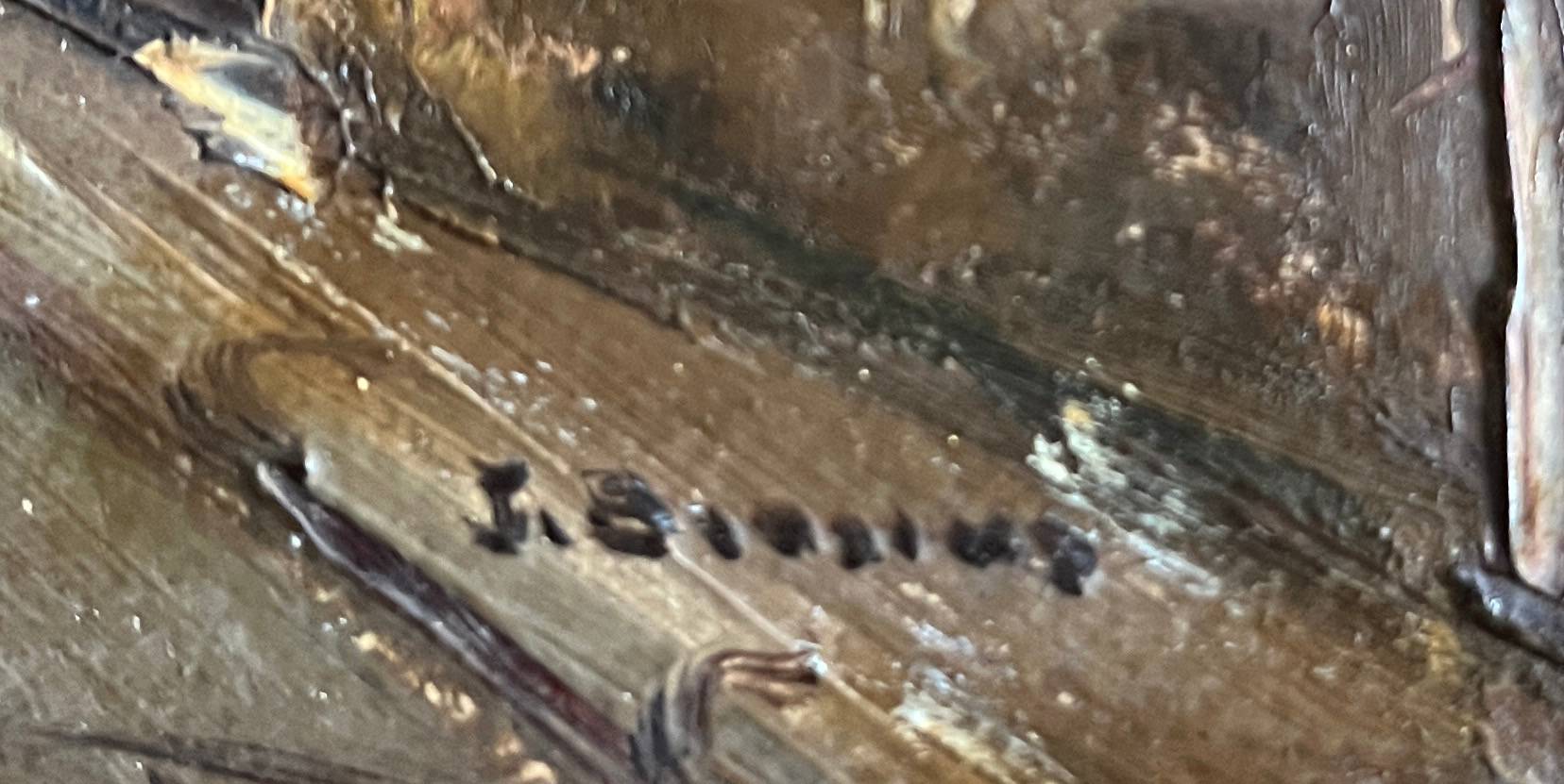 Painting Paris Montmartre Place du Tertre by Julian Brosius (1917-2004)