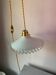 Vintage white opaline lace hanging lamp