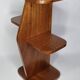 Art Deco style solid wood side table, 53 cm