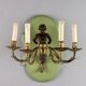Antique wall light in gilded metal and bronze, Italy, 20th century