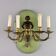 Antique wall light in gilded metal and bronze, Italy, 20th century