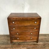 Vintage commodity - oak - art deco - 4 drawers