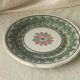 Earthenware plate from forges leseaux cul noir sponge decoration late 19th century