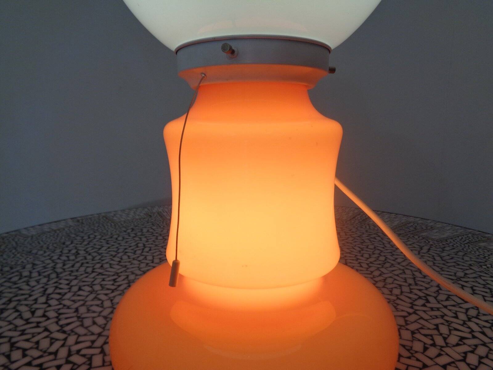 Italian glass standard lamp, 1970s