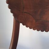 Pair of mahogany gondola chairs – Empire style – 20th century, restored