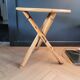 Vintage side table, end table with faux leather top