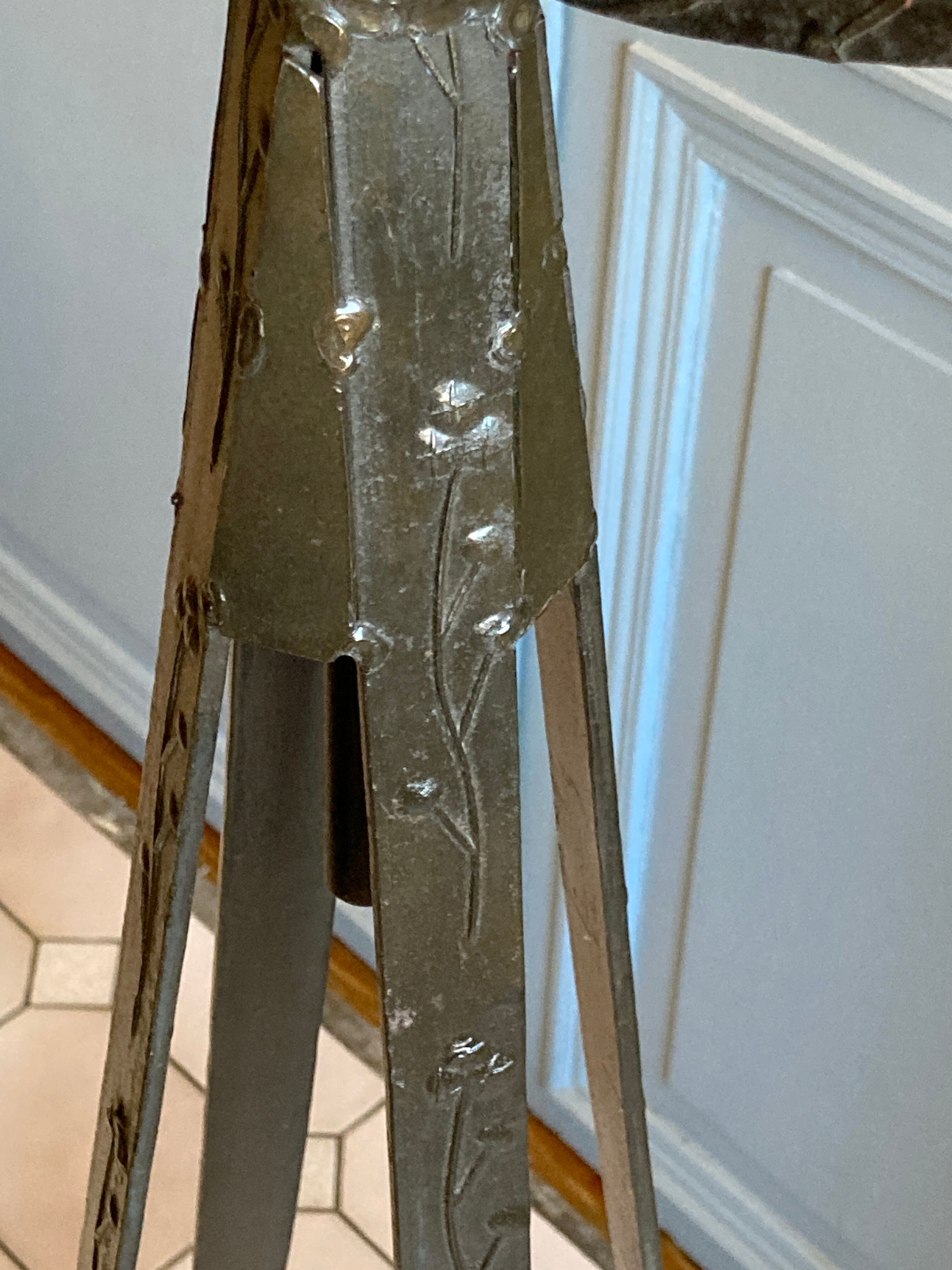 Atypical industrial furniture riveted sphere