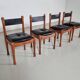 Set of 4 dining chairs by Silvio Coppola for Bernini, 1960s.