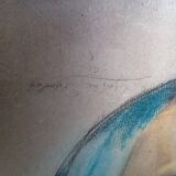 Tableau pastel portrait jeune fille XIXth signé