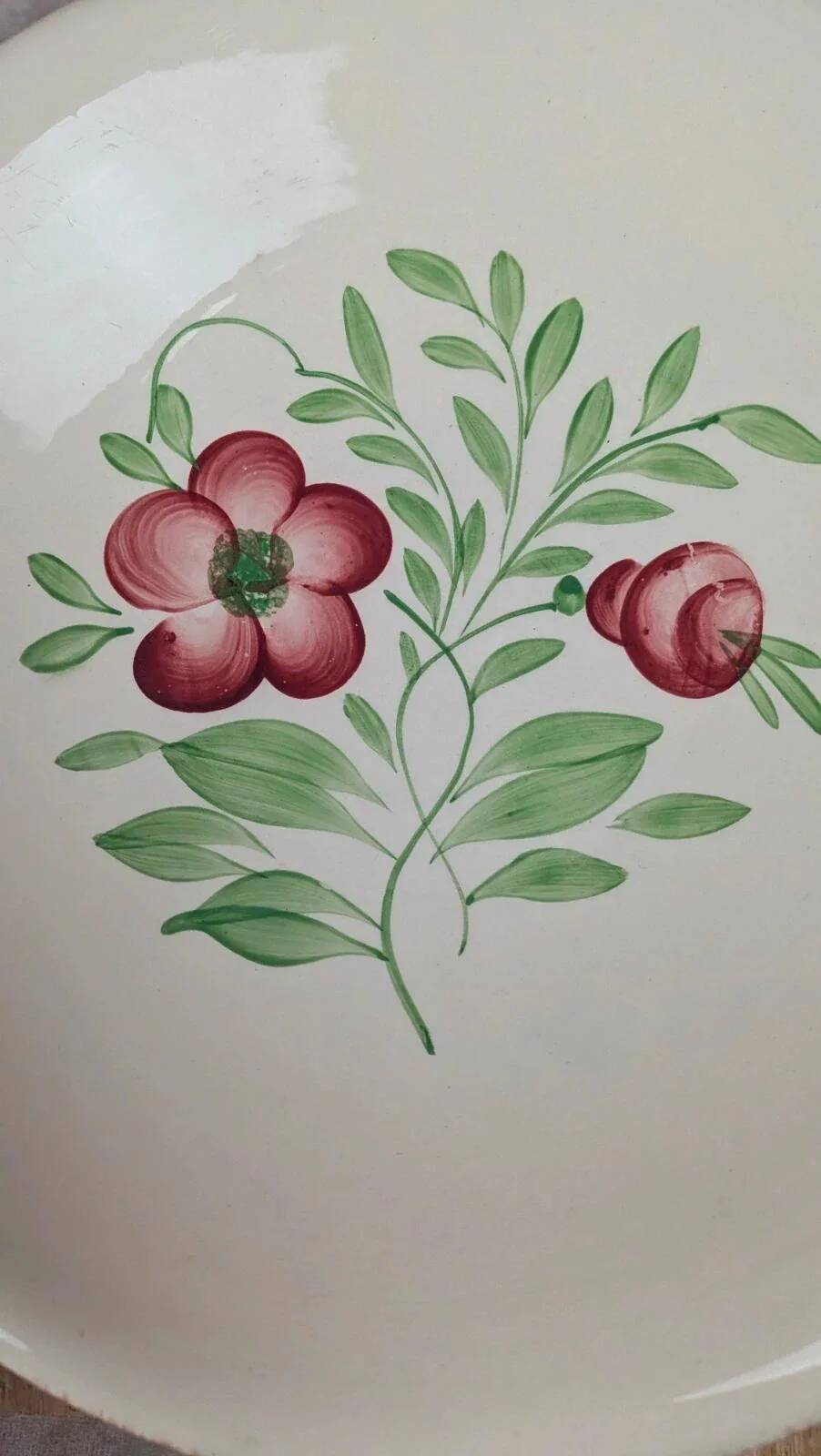 Antique Villeroy & Boch shallow dish – floral decoration – Viennese spirit