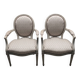 Lot de 2 fauteuils médaillon style Louis XVI