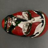 Pair of Africanist masks in plaster 1950 cubizing shape