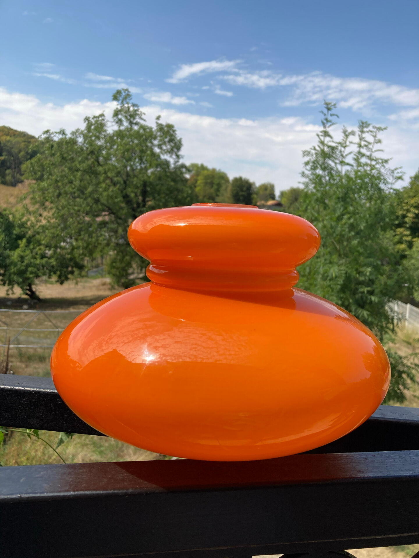 Opaline orange suspension Space Age