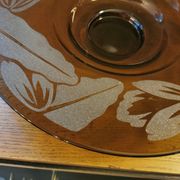 Coupe en verre art déco signée N Collet France