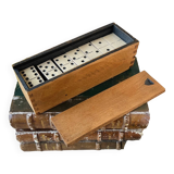 Box of wooden dominoes