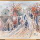 Original Swedish Oil On Panel – “Bygatan” By Kai Nielsen – Signed