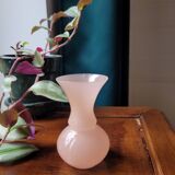 Small opaline pink soliflore vase