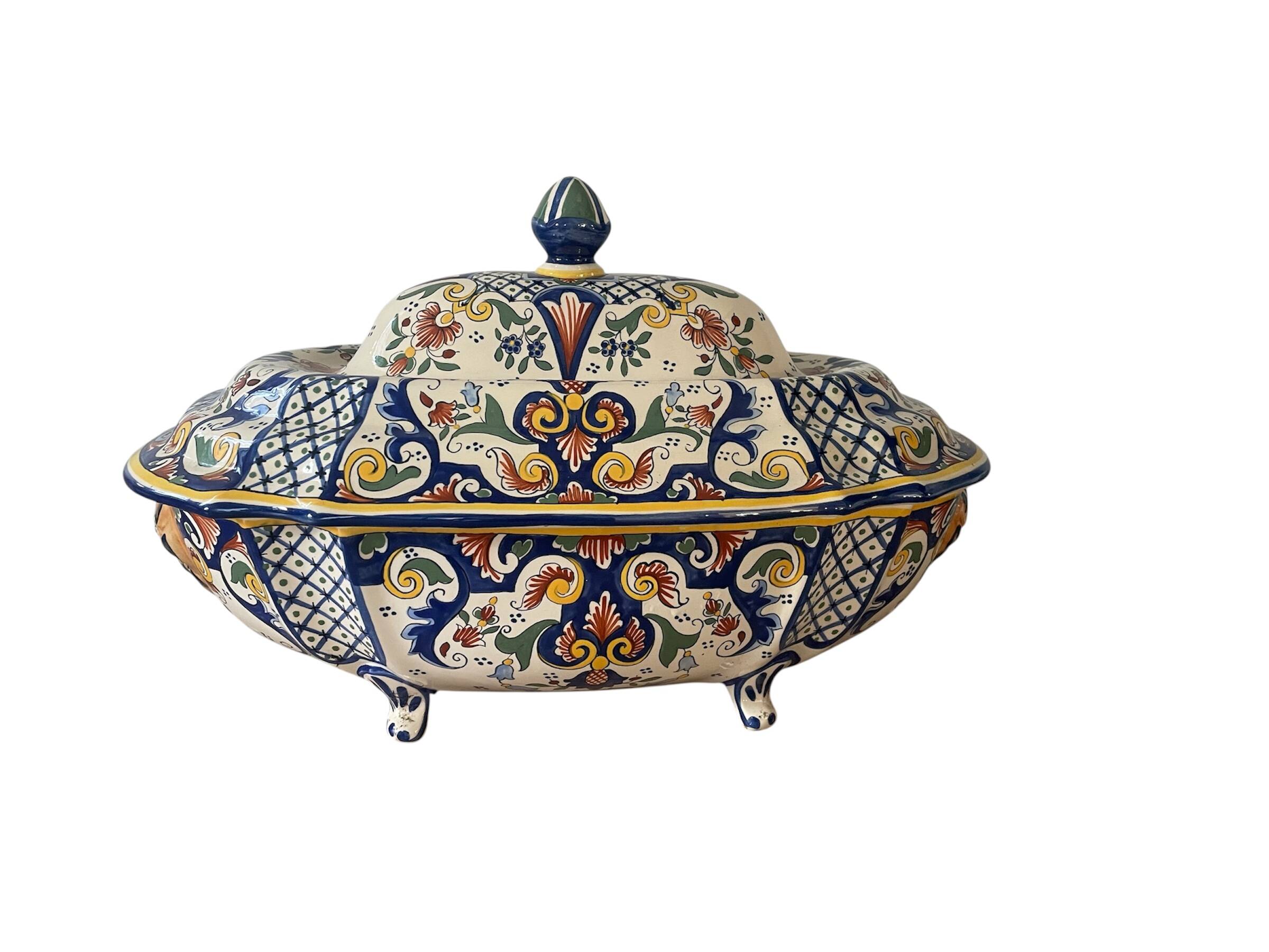 Desvres old Rouen faience plate