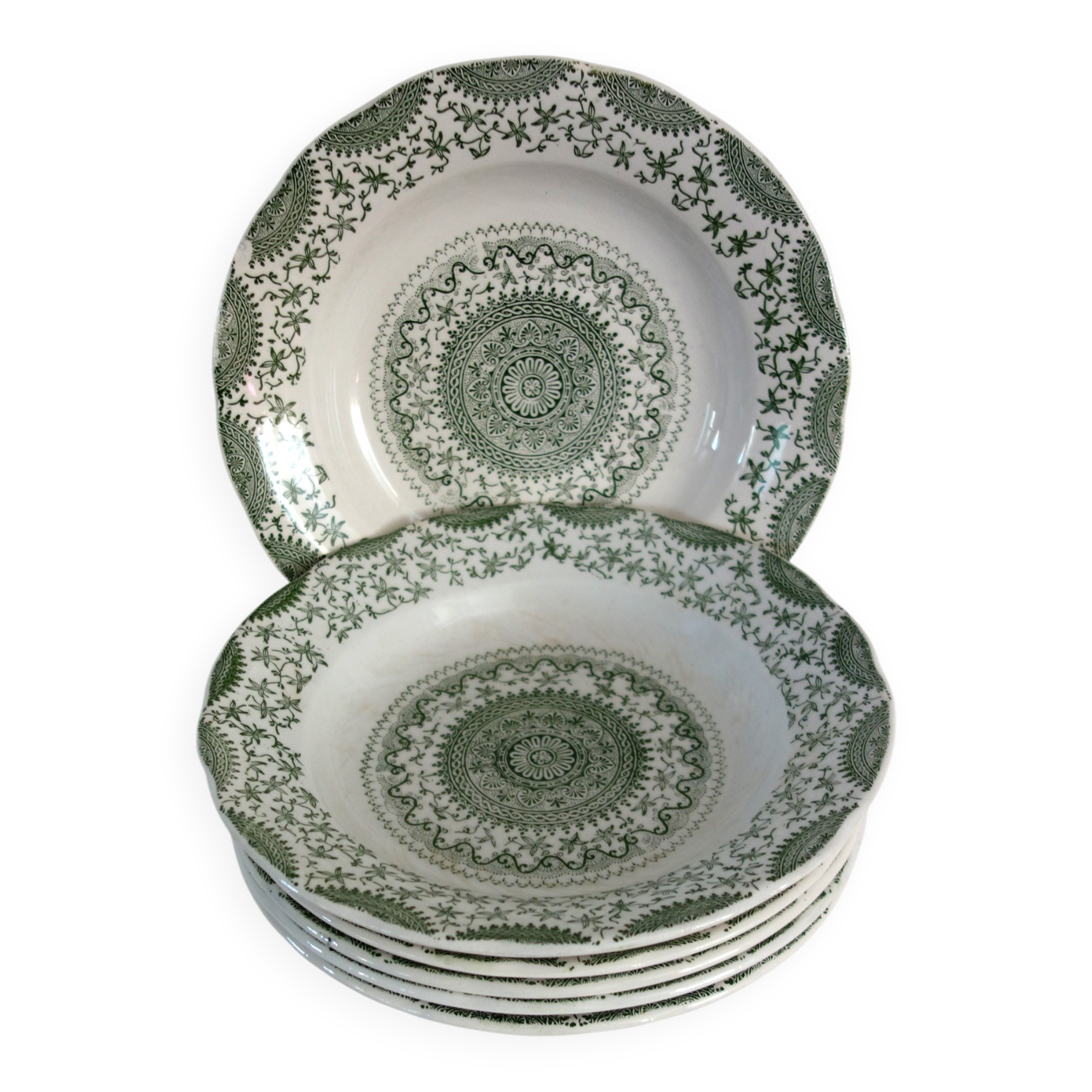 7 deep plates Fine Ware earthenware