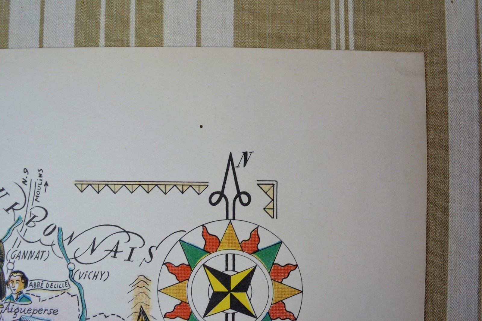 Illustrated map of the Auvergne Region of France Jacques Liozu