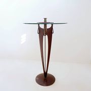 Vincent wegnez sculptural bronze and glass console table - belgium 20th