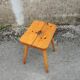 Light wood stool with pencil legs h51