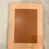 Old board framed under glass, bird