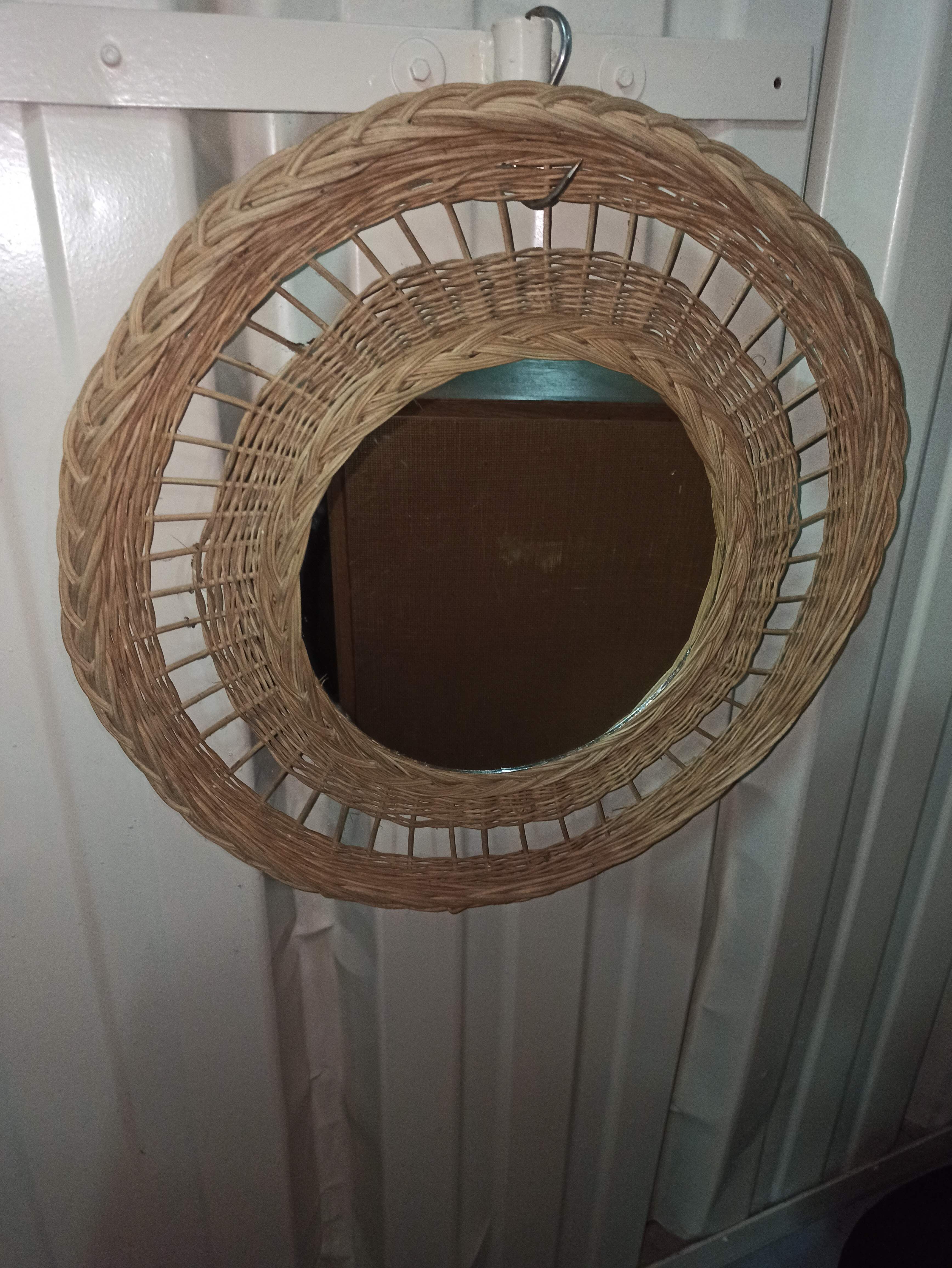 Rattan mirror
