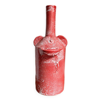 Large pink ceramic vase
