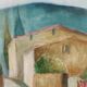 Paysage toscan, huile sur toile, fin du XXe siècle