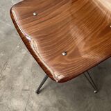 Vintage Scandinavian curved wood chair