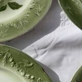 5 dessert plates apples earthenware lunéville