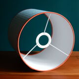 Nepalese blue and orange paper lampshade